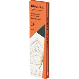 Карандаш чернографитный 4B Красин Конструктор заточенный шестигранный фото Карандаш чернографитный 4B Красин Конструктор заточенный шестигранный