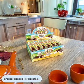 Вафли Коровка со вкусом топленого молока в глазури 1250 г