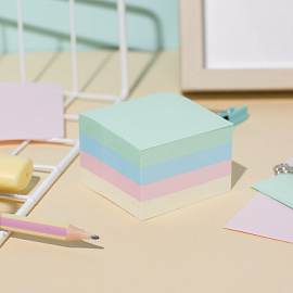 Стикеры Attache Simple 51х51 мм пастельные 3 цвета (1 блок на 300 листов)