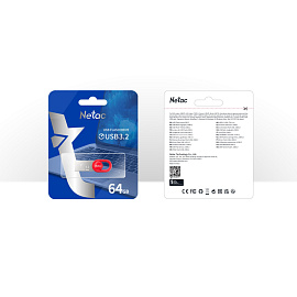 Флешка USB 3.2 64 ГБ Netac UM2 (NT03UM2N-064G-32RE)