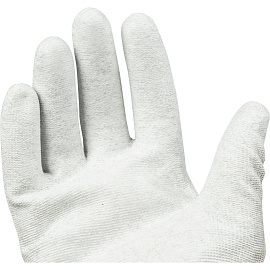 Перчатки рабочие защитные Scaffa Antistat PU1350A-LG нейлоновые с полиуретановым покрытием серые (13 класс, размер 10 (XL))