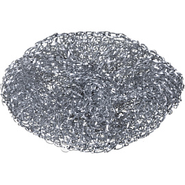 Губка-мочалка для посуды металлическая 9x9 см 14 г (10 штук в упаковке)