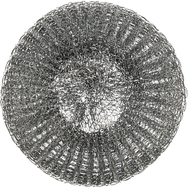 Губка-мочалка для посуды Luscan Professional металлическая 11x11 см 60 г