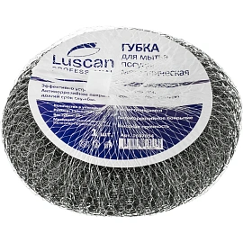 Губка-мочалка для посуды Luscan Professional металлическая 11x11 см 60 г