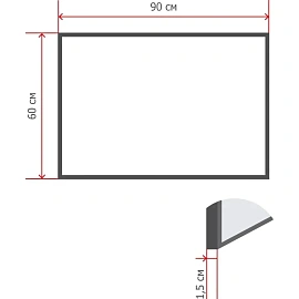 Доска пробковая 60x90 см Attache (Attache Economy) деревянная рамка навесное крепление