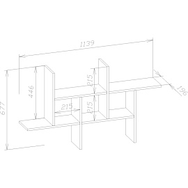 Полка настенная Сокол ПК-6 (белая, 1139х196х677 мм)