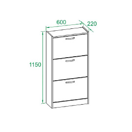 Обувница Сокол ТО-23 (белая, 600х220х1150 мм)