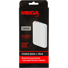 Внешний аккумулятор (power bank) ProMega jet C-PB49 (10000 мАч, белый, C-PB49WT)