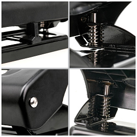 Дырокол OfficeSpace 20л., пластиковый, черный, с линейкой фото Дырокол OfficeSpace 20л., пластиковый, черный, с линейкой