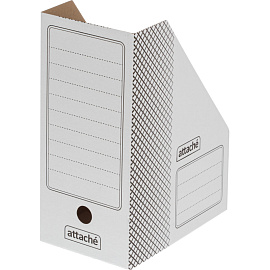 Лоток вертикальный для бумаг 150 мм Attache картонный белый (2 штуки в упаковке)