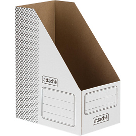Лоток вертикальный для бумаг 150 мм Attache картонный белый (2 штуки в упаковке)