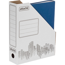 Лоток вертикальный для бумаг 75 мм Attache картонный белый (2 штуки в упаковке)
