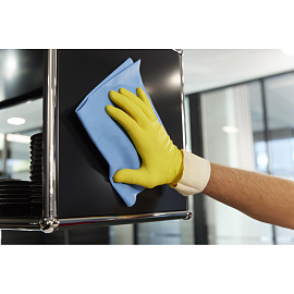 Салфетки хозяйственные Vileda Professional микрофибра 40x38 см 135 г/кв.м красные (5 штук в упаковке)