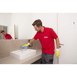 Салфетки хозяйственные Vileda Professional микрофибра 40x38 см 135 г/кв.м красные (5 штук в упаковке)