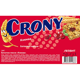 Батончики мюсли Crony Клюква (12 штук по 50 г)