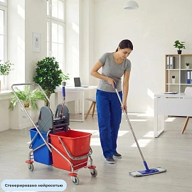 Тележка уборочная Luscan Professional 2-ведерная с отжимом 2x26 л