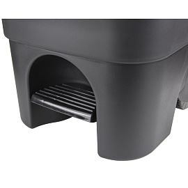 Контейнер-бак мусорный 85 л пластиковый на 2-х колесах черный\синий