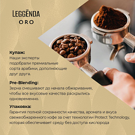 Кофе в зёрнах Poetti Leggenda Oro арабика 100% 1 кг (пакет)