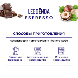 Кофе в зернах Poetti Leggenda Espresso арабика 100% 1 кг (пакет)