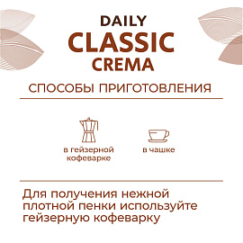 Кофе молотый Poetti Daily Classic Crema 250 г (вакуумная упаковка)