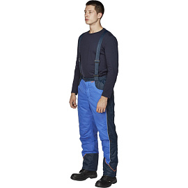 Брюки рабочие зимние мужские Nайтстар Алькор со светоотражающим кантом синие из ткани Lokker (размер 56-58, рост 182-188)