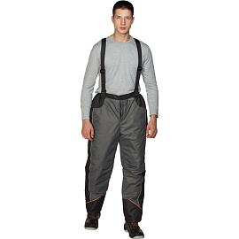 Брюки рабочие зимние мужские Nайтстар Алькор со светоотражающим кантом серые из ткани Lokker (размер 48-50, рост 170-176)