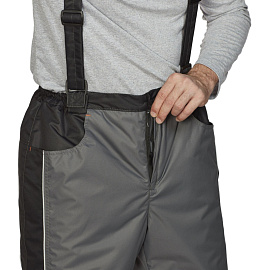 Брюки рабочие зимние мужские Nайтстар Алькор со светоотражающим кантом серые из ткани Lokker (размер 48-50, рост 170-176)