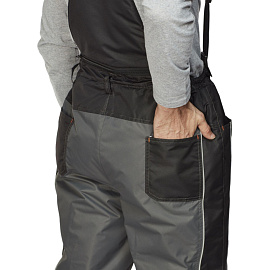 Брюки рабочие зимние мужские Nайтстар Алькор со светоотражающим кантом серые из ткани Lokker (размер 56-58, рост 182-188)