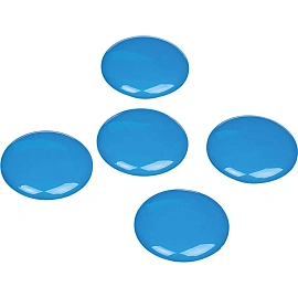 Магнитный держатель для досок синий Комус (диаметр 30 мм, 5 штук в упаковке)