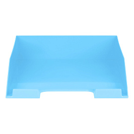 Лоток для бумаг горизонтальный СТАММ "Фаворит", голубой фото Лоток для бумаг горизонтальный СТАММ "Фаворит", голубой