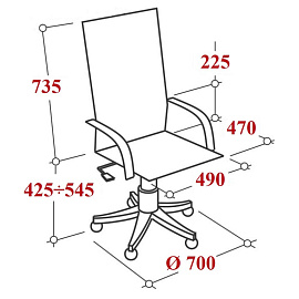 Кресло для руководителя Easy Chair 655 LT TTW чёрное (сетка/ткань, пластик)