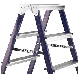 Стремянка стальная/алюминиевая 2x3 ступени Алюмет MD8203
