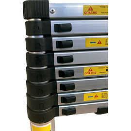 Лестница телескопическая Алюмет алюминиевая односекционная 14 ступеней (TLS4.1)