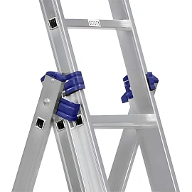 Лестница Алюмет алюминиевая трёхсекционная 3x8 ступеней (5308)