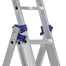 Лестница Алюмет алюминиевая трёхсекционная 3x3 ступени (5312)