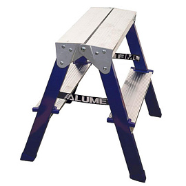 Стремянка стальная/алюминиевая 2x2 ступени Алюмет MD8202