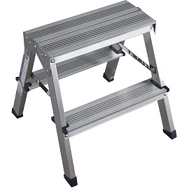 Стремянка алюминиевая двусторонняя Алюмет AD7202 2x2 ступени