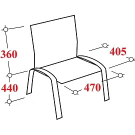 Стул офисный Easy Chair Изо синий экокожа металл хромированный (1647592)