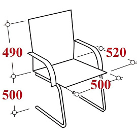 Конференц-кресло Everprof Bond CF бежевое (экокожа, металл хромированный)