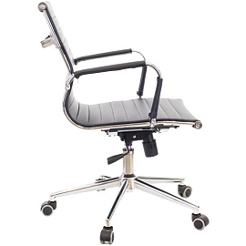 Кресло офисное Everprof Leo T черное (экокожа, металл)