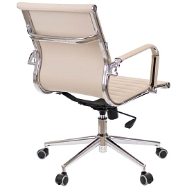 Кресло офисное Everprof Leo Т бежевое (экокожа, металл)