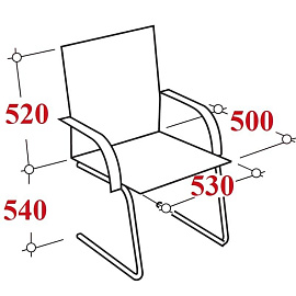 Конференц-кресло Everprof Valencia CF бежевое (экокожа, металл хромированный)