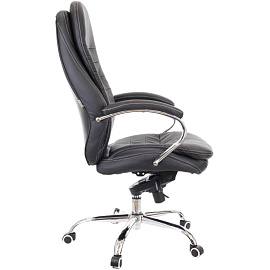 Кресло для руководителя Everprof Valencia M чёрное (экокожа, металл)