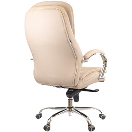 Кресло для руководителя Everprof Valencia M бежевое (экокожа, металл)
