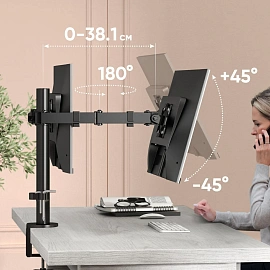 Кронштейн для двух мониторов Onkron D221E черный