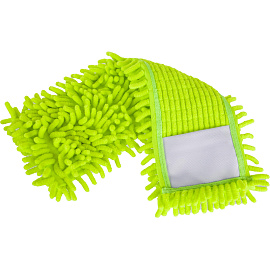 Насадка МОП для швабры-флаундера (плоской) полиэстер 42x14 см зелёная