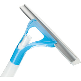 Сгон для воды 30 см с одинарным лезвием голубой (с рукояткой)