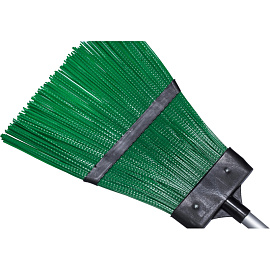 Метла уличная плоская пластиковая 28x36 см с черенком 95 см