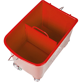 Тележка уборочная Luscan Professional 1-ведерная с отжимом 20 л (красная)