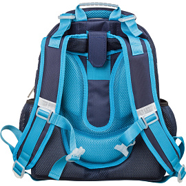 Ранец Комус Класс (№1 School) Basic Robot Hello анатомический синий с двумя отделениями